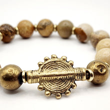 Load image into Gallery viewer, African Brass + Gemstones